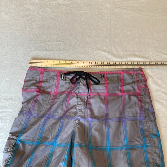 Hurley Men's Puerto Rico Blend Boardshort Gray Blue Fade Size 36 EUC - Picture 11 of 13